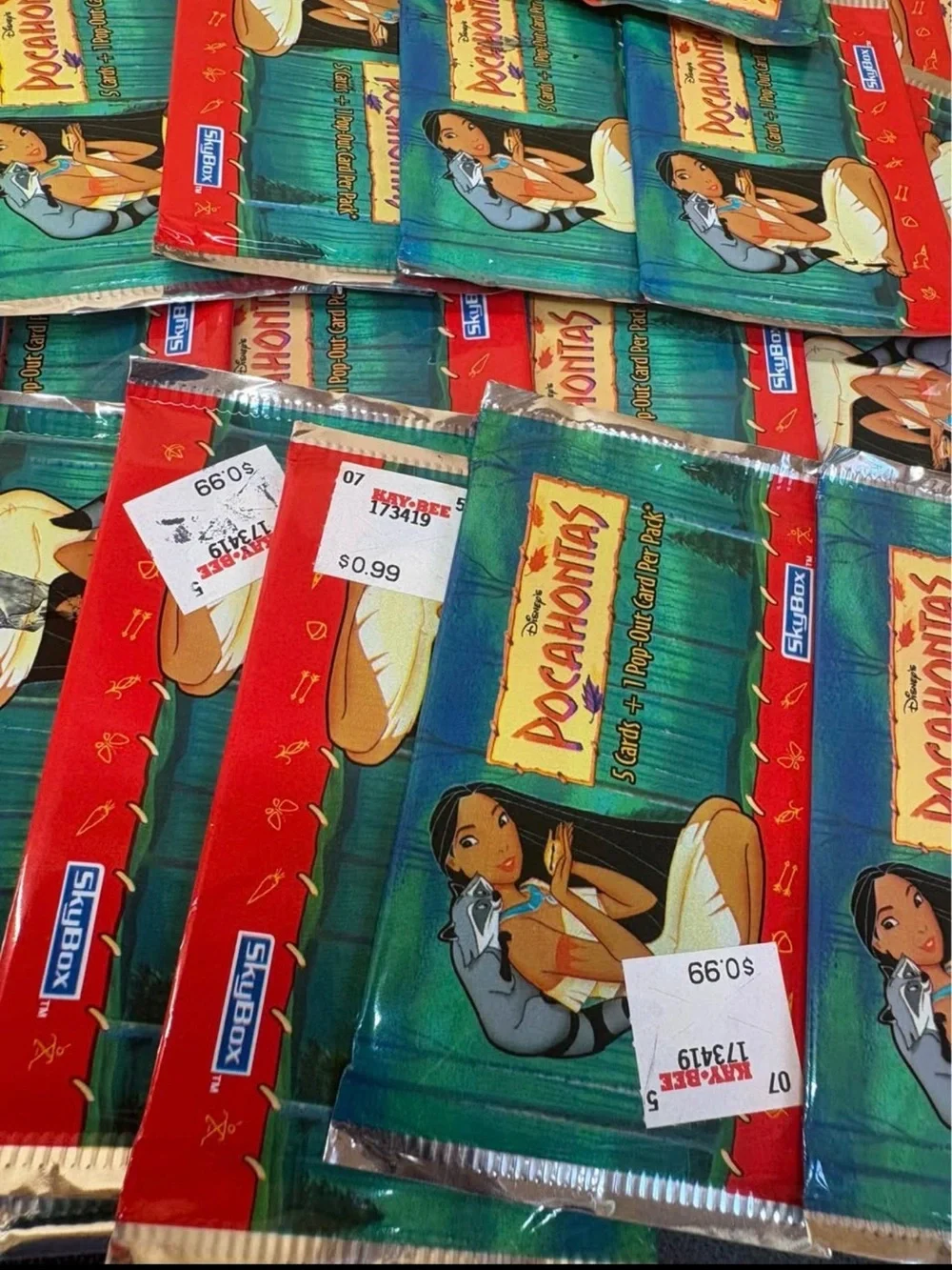 69 sealed vintage 1996 packs Skybox Pocahontas trading cards